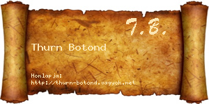 Thurn Botond névjegykártya